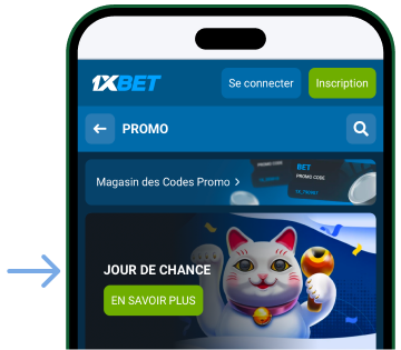 Accéder à la page de la promotion Télécharger 1xBet Nouvelle Version