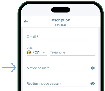 Insérer un mot de passe deux fois Télécharger 1xBet Nouvelle Version